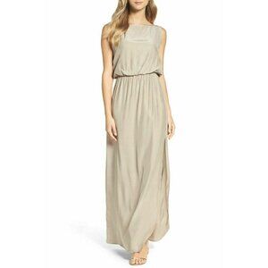 NATALIE DEAYALA  Drape Back Silk Column Gown XXL
